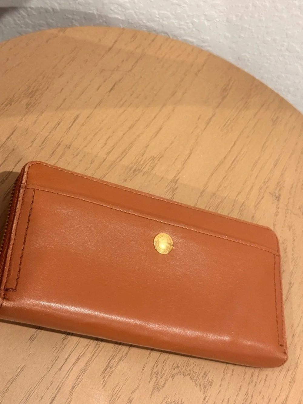 Cole‎ Haan Zip-Around Leather Wallet - Tan Brown